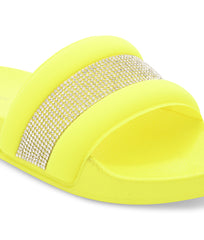 Women Yellow Casual Sliders