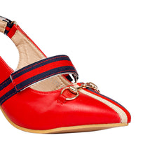 Women Red Urban Sandals
