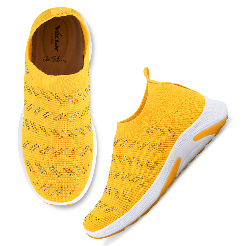 Women Yellow Casual Sneakers