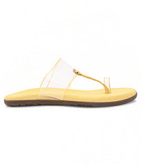 Women Yellow Casual One Toe Flats