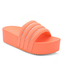 Women Orange Casual Sliders