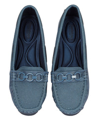 Women Blue Party Loafers