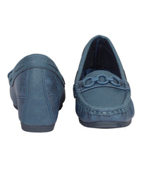 Women Blue Party Loafers