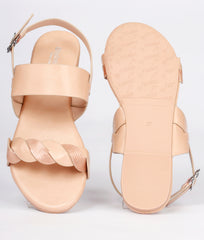 Women Baby Pink Casual Sandals