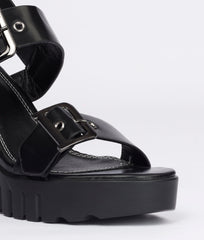 Women Black Urban Sandals