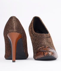 Women Brown Party Slip on