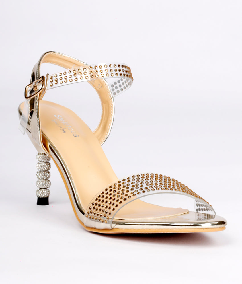Vizzano 6457-200 Transparent Heel Sandal in Silver - 5 / Silver |  Transparent heels sandals, Heels, Clear block heels