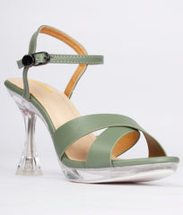 Women Green Urban Sandals