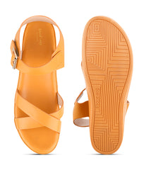 Women Mustard Casual Sandals