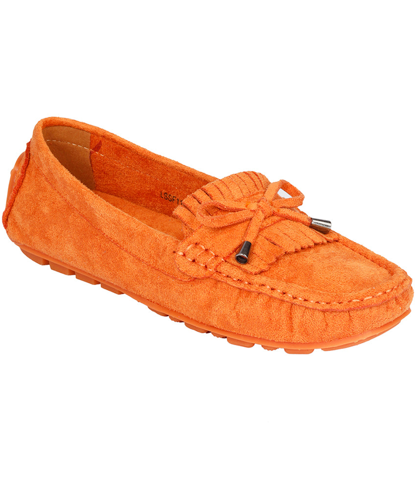 Women Orange Casual Loafers