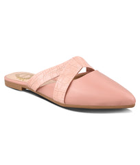 Women Pink Casual Mules