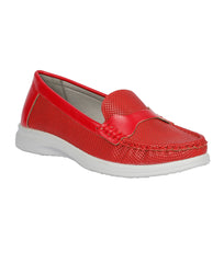 Women Red Casual Loafers