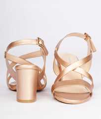 Women Rose Gold Casual Sandals