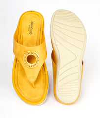 Women Yellow Casual Flip Flops